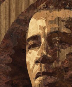 Barack Obama – Handcrafted Wooden Veneer Artwork