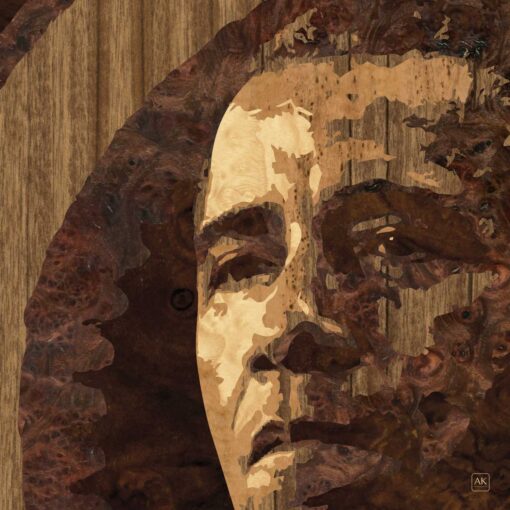 Barack Obama – Handcrafted Wooden Veneer Artwork