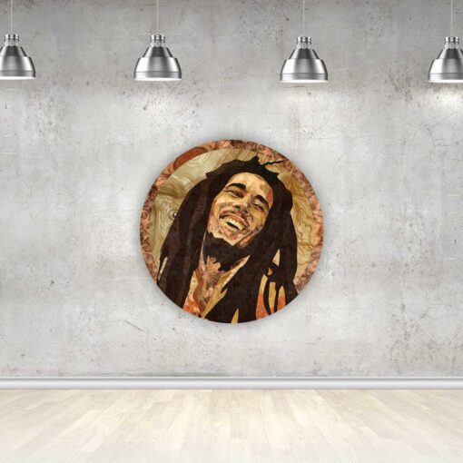 Bob Marley – Handcrafted Wooden Veneer Artwork