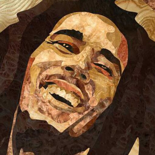 Bob Marley – Handcrafted Wooden Veneer Artwork