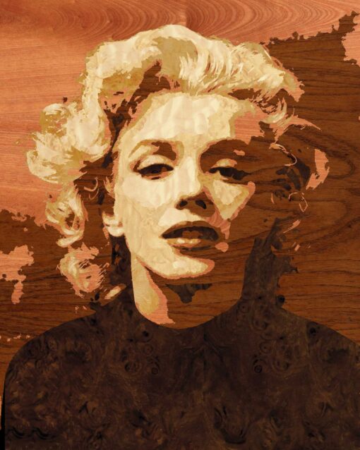 Marilyn Monroe – Handcrafted Wooden Veneer Artwork