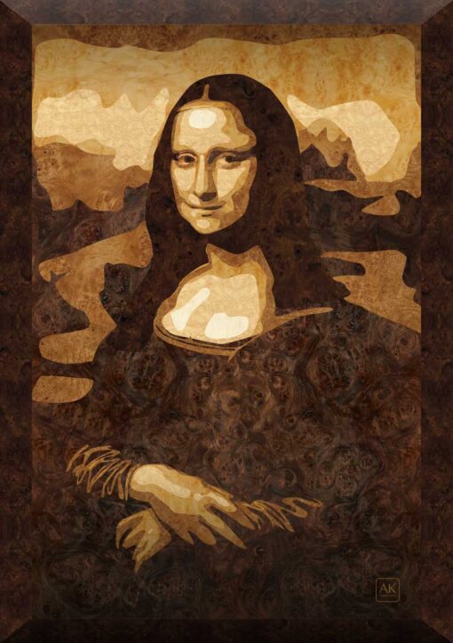 Mona Lisa – Wooden Veneer Masterpiece - Image 2